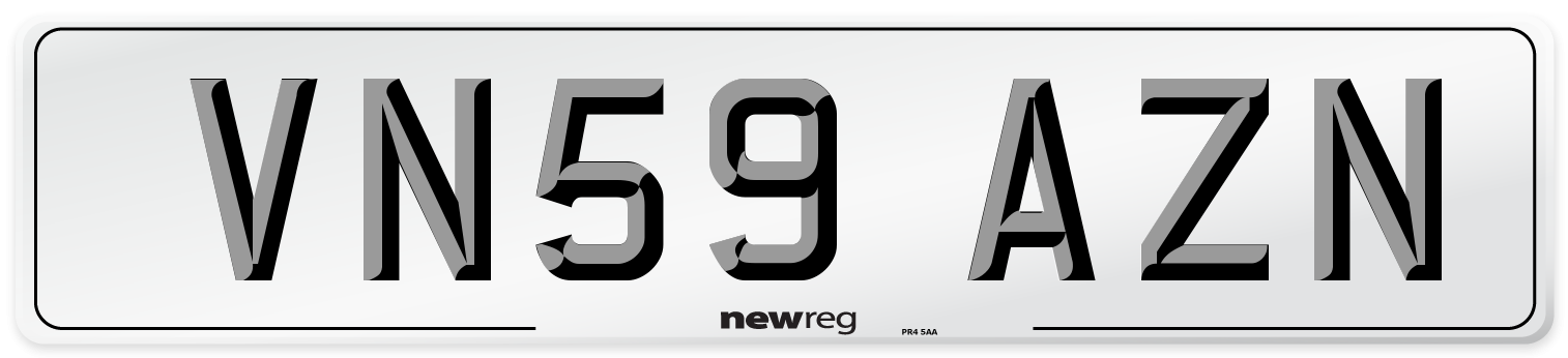 VN59 AZN Number Plate from New Reg